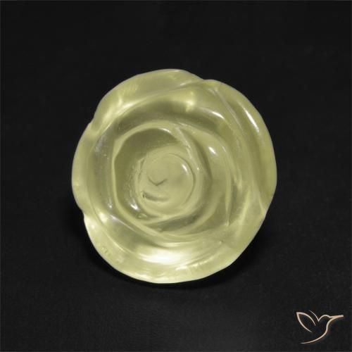 Quartz Jaune clair naturelle Taille Fleur, 7.82 ct, Transparent