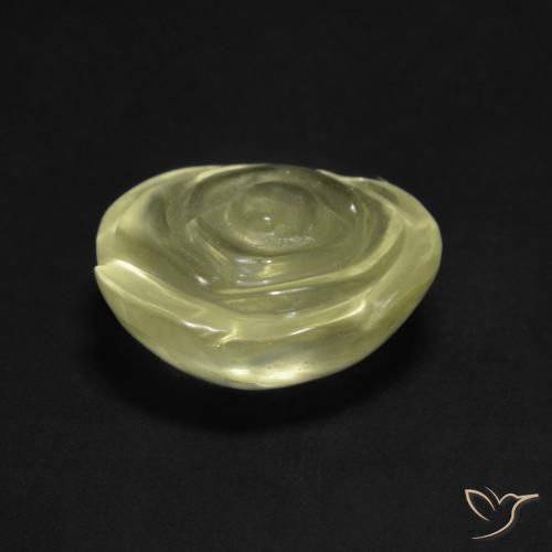 Quartz Jaune clair naturelle Taille Fleur, 7.82 ct, Transparent