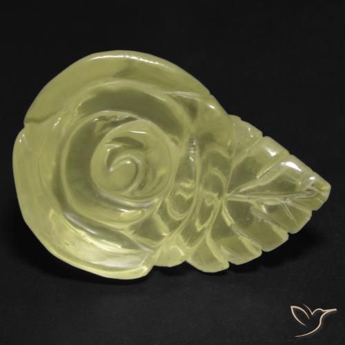 Quartz Jaune clair naturelle Taille Fleur, 22.42 ct, Transparent