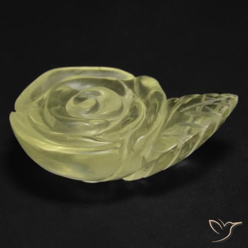 Quartz Jaune clair naturelle Taille Fleur, 22.42 ct, Transparent