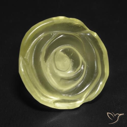 Quartz Jaune clair naturelle Taille Fleur, 9.71 ct, Transparent