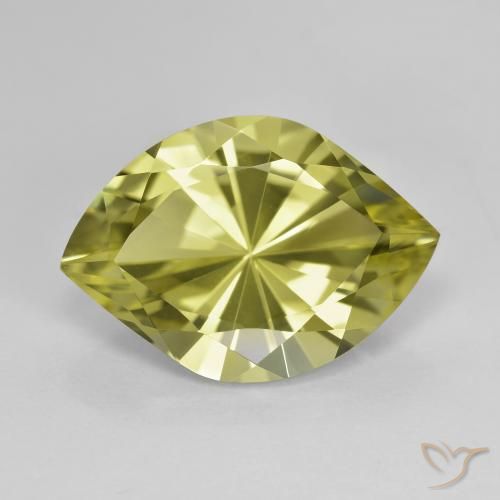 6.86ct Naturel Vert chaud et terreux Quartz, Marquise, VVS