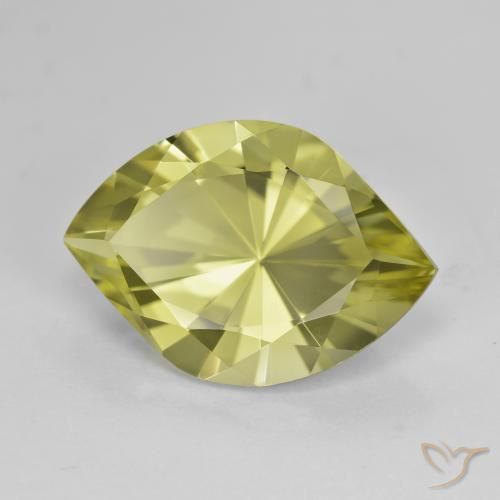 Quartz Vert chaud et terreux naturelle Marquise, 6.86 ct, VVS