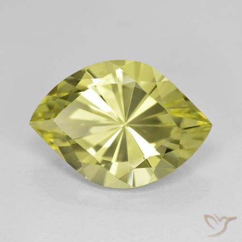 Quartz Vert clair naturelle Marquise, 6.98 ct, VVS
