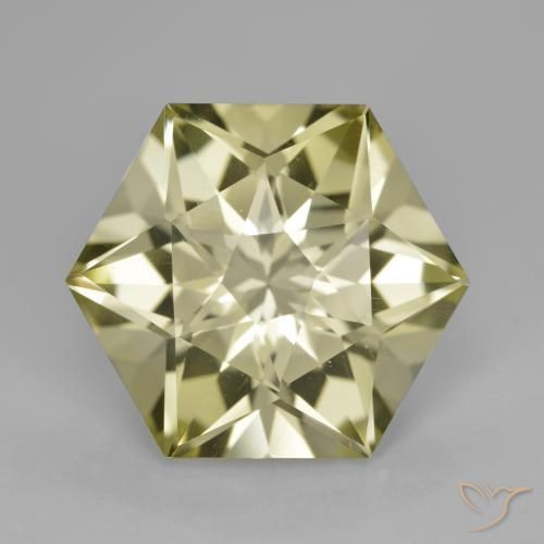 Quartz Jaune pâle naturelle Fantaisie, 9.38 ct, VVS-VS