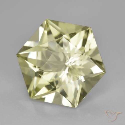 Quartz Jaune pâle naturelle Fantaisie, 9.38 ct, VVS-VS