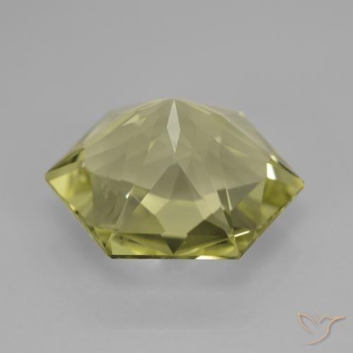 Quartz Jaune pâle naturelle Fantaisie, 9.20 ct, VVS-VS