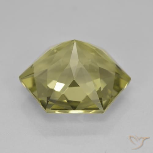 Quartz Jaune verdâtre naturelle Fantaisie, 7.91 ct, VVS