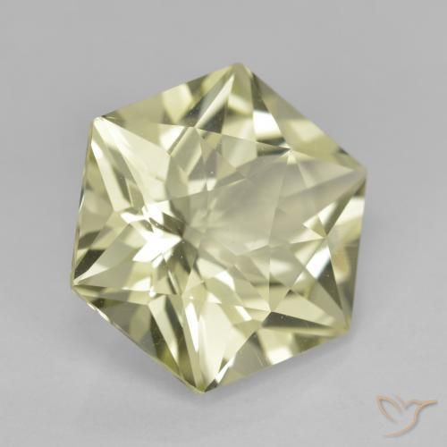 Quartz Jaune clair naturelle Fantaisie, 9.32 ct, VVS-VS