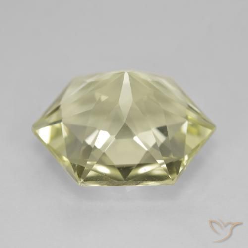 Quartz Jaune clair naturelle Fantaisie, 9.32 ct, VVS-VS