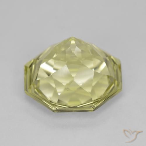 Quartz Jaune crème pâle naturelle Octogone / coupe Émeraude, 7.51 ct, VS