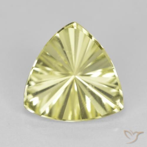 2.34ct Naturel Jaune verdâtre Quartz, Trillion, VVS