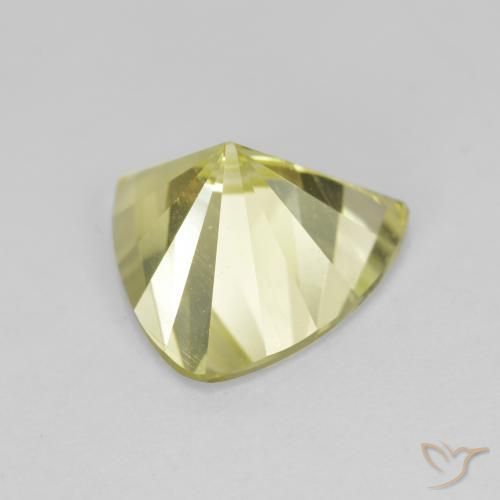 Quartz Jaune verdâtre naturelle Trillion, 2.34 ct, VVS