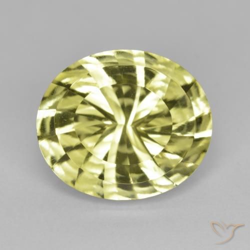 6.76ct Naturel Jaune moyen Quartz, ovale, VVS