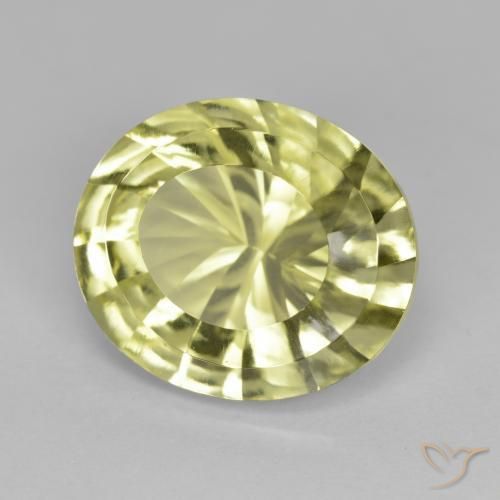 Quartz Jaune moyen naturelle ovale, 6.76 ct, VVS