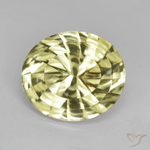 6.69ct Naturel Jaune moyen Quartz, ovale, VVS