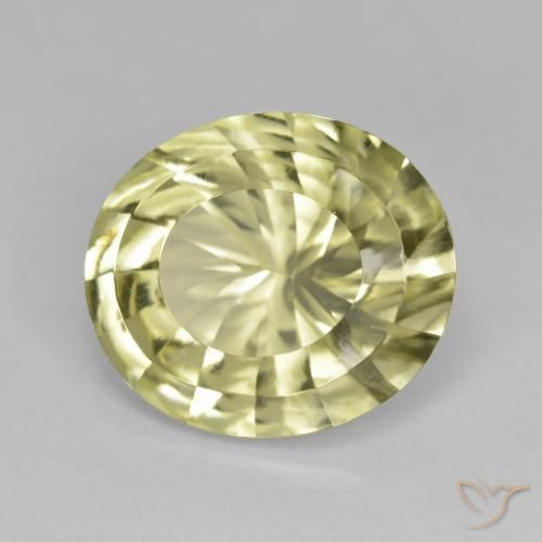 Quartz Jaune moyen naturelle ovale, 6.69 ct, VVS