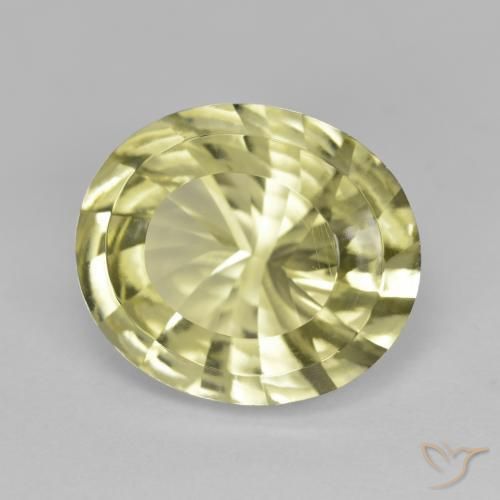 Quartz Jaune moyen naturelle ovale, 6.88 ct, VVS