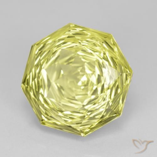 Quartz Jaune citron naturelle Octogone / coupe Émeraude, 9.99 ct, VS
