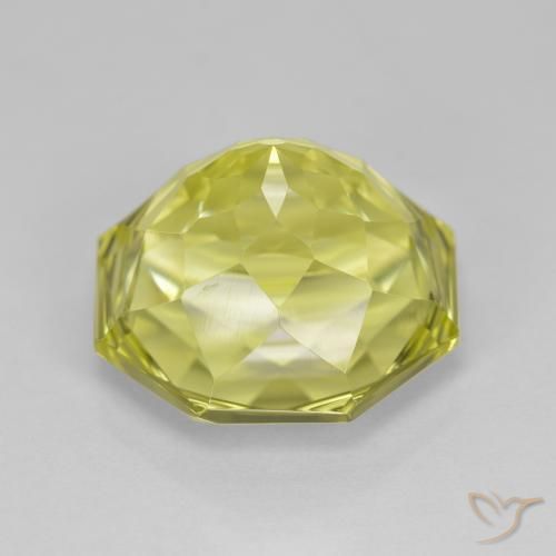 Quartz Jaune citron naturelle Octogone / coupe Émeraude, 9.99 ct, VS