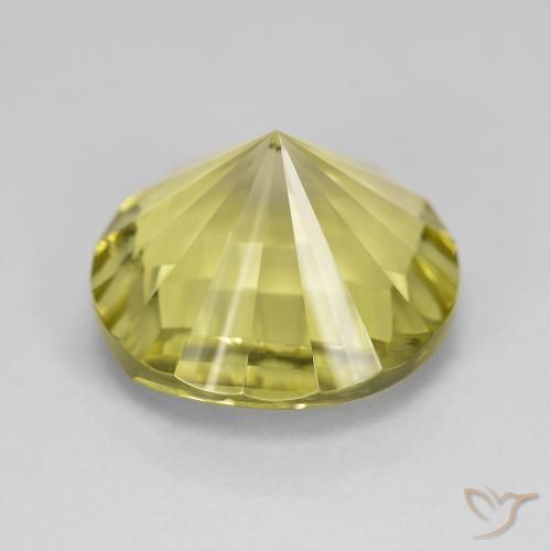 Quartz Jaune verdâtre naturelle Tour, 8.25 ct, VVS