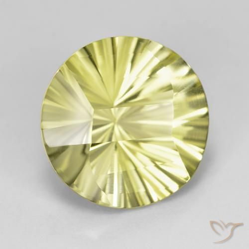 Quartz Jaune verdâtre naturelle Tour, 8.91 ct, VVS