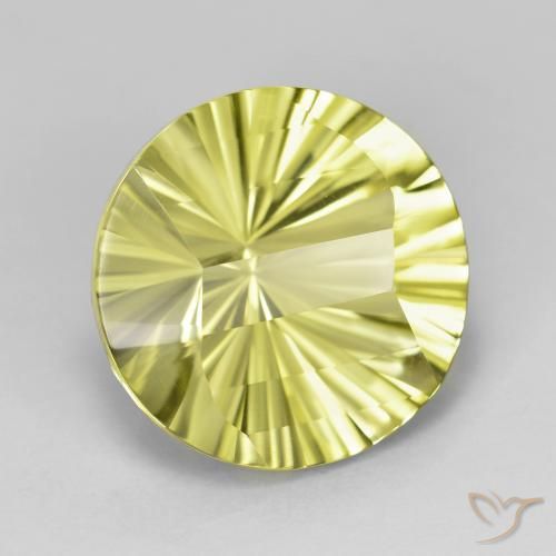 Quartz Jaune verdâtre naturelle Tour, 8.95 ct, VVS
