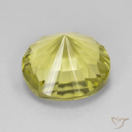 Quartz Jaune verdâtre naturelle Tour, 8.95 ct, VVS