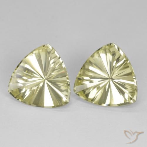 Shop natural 7.59ct Jaune verdâtre Quartz gems, Trillion, from Brésil at GemSelect. In stock, global shipping!