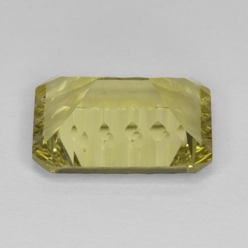 Quartz jaune naturelle taille émeraude, 9,22 ct, VVS