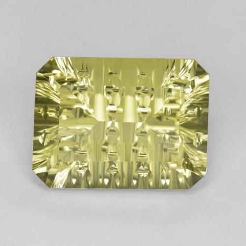 Quartz jaune naturelle taille émeraude, 10,32 ct, VVS