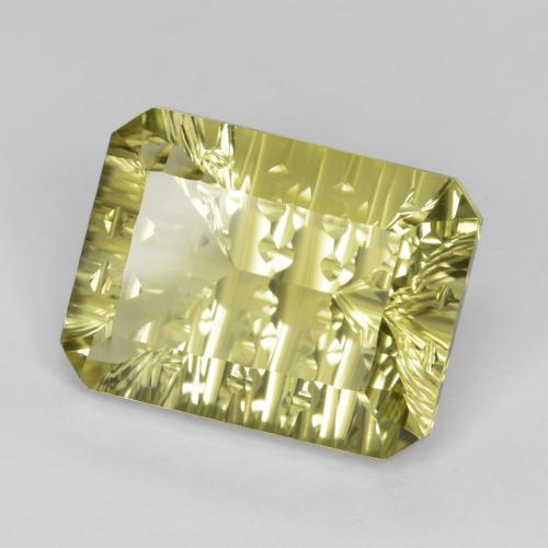 Quartz jaune naturelle taille émeraude, 10,32 ct, VVS