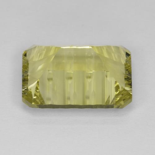 Quartz jaune naturelle taille émeraude, 10,32 ct, VVS