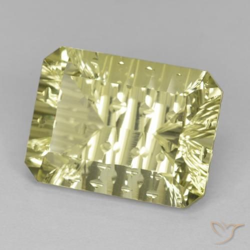 Quartz Jaune moyen-léger naturelle Octogone / coupe Émeraude, 10.98 ct, VVS
