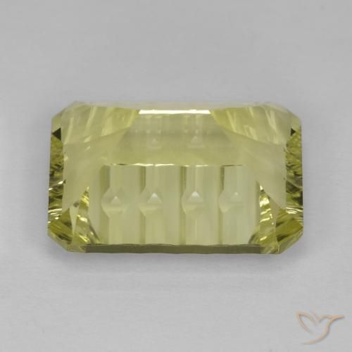 Quartz Jaune moyen-léger naturelle Octogone / coupe Émeraude, 10.98 ct, VVS