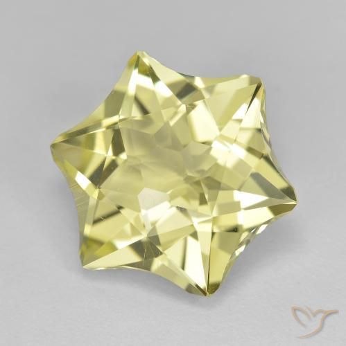 Quartz Jaune verdâtre naturelle Fantaisie, 9.34 ct, VVS