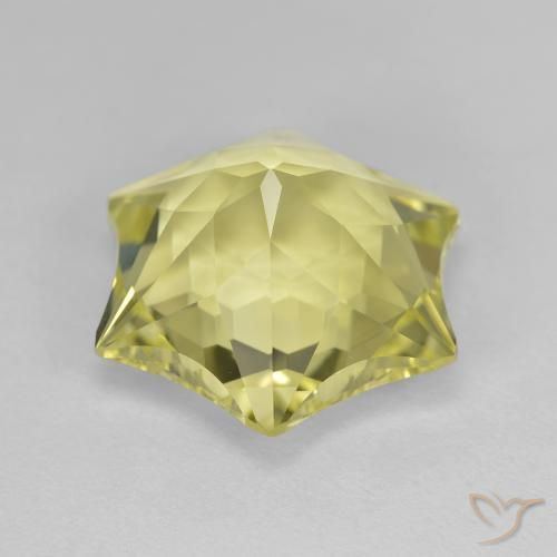 Quartz Jaune verdâtre naturelle Fantaisie, 9.34 ct, VVS