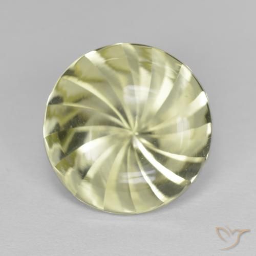 5.17ct Naturel Jaune verdâtre clair Quartz, Tour, Transparent