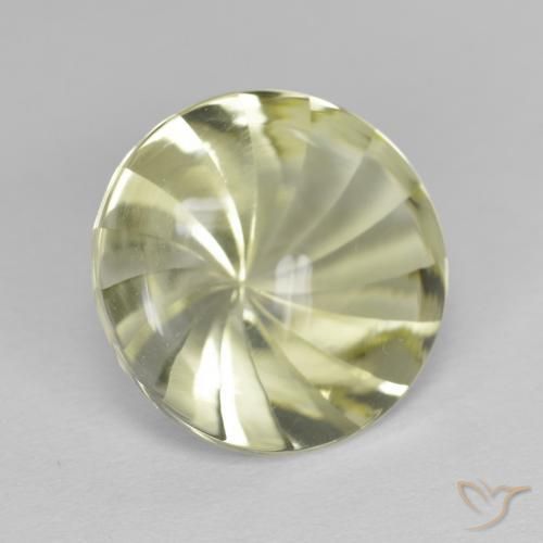 Quartz Jaune verdâtre clair naturelle Tour, 5.17 ct, Transparent
