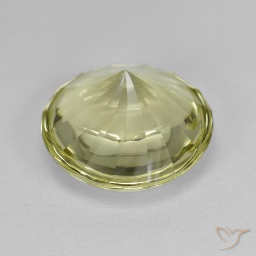 Quartz Jaune verdâtre clair naturelle Tour, 5.17 ct, Transparent