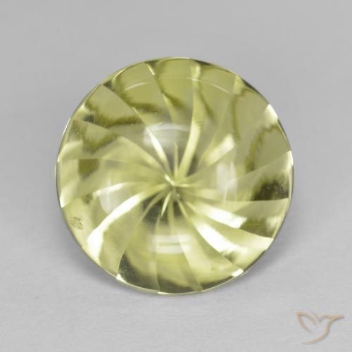 5.17ct Naturel Jaune verdâtre Quartz, Tour, Transparent