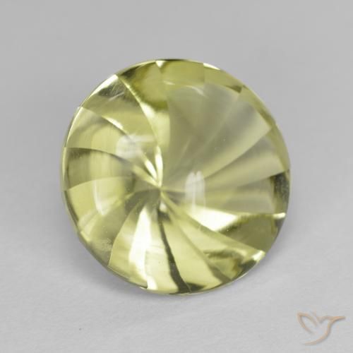 Quartz Jaune verdâtre naturelle Tour, 5.17 ct, Transparent