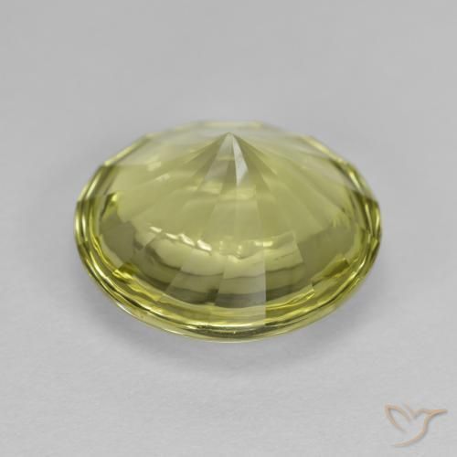 Quartz Jaune verdâtre naturelle Tour, 5.17 ct, Transparent