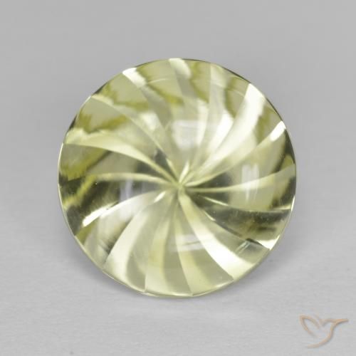 5.32ct Naturel Jaune verdâtre Quartz, Tour, Transparent