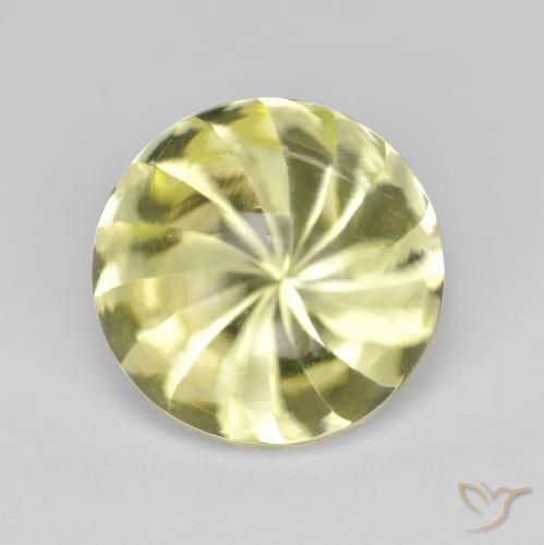 6.10ct Naturel Jaune citron Quartz, Tour, Transparent