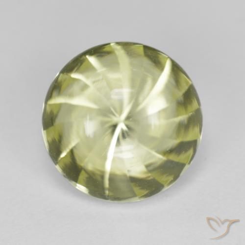 6.20ct Naturel Vert jaunâtre Quartz, Tour, Transparent