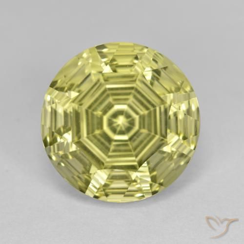 6.41ct Naturel Jaune verdâtre Quartz, Tour, VVS