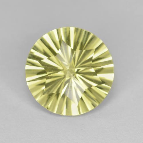 Quartz jaune naturelle coupe roude, 2,91 ct, VVS