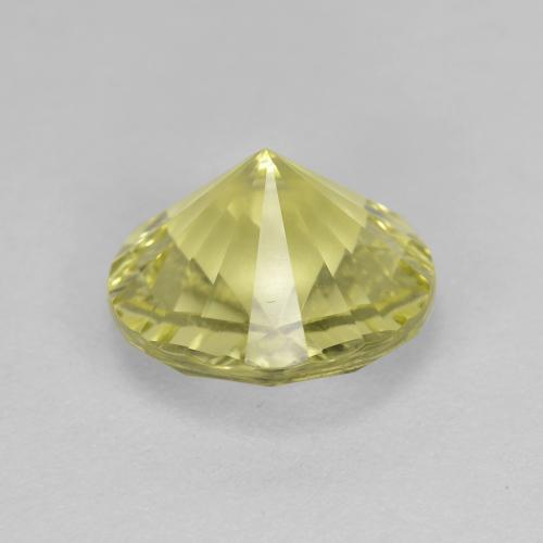 Quartz jaune naturelle coupe roude, 2,91 ct, VVS