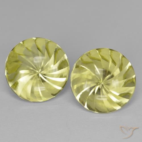 10.69ctw Naturel Jaune ananas léger Quartz, Tour, Transparent